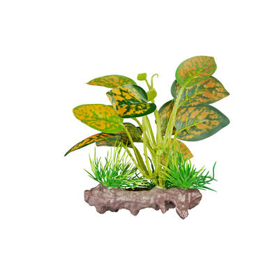 ReptiZoo Plastic Plant (Yellow Scindapsus Aureus) 12cm