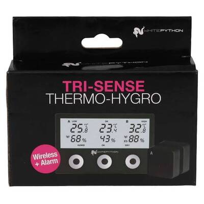 White Python Wireless Tri-Sense Thermometer & Hygrometer