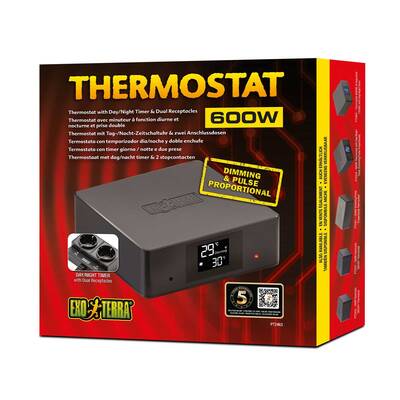 Exo Terra Dimming Pulse Thermostat 600W with Day/Night Timer