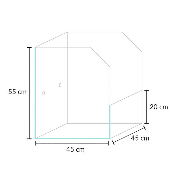 Blau Cubic Paludarium 45 - 45x45x20/55 40LT