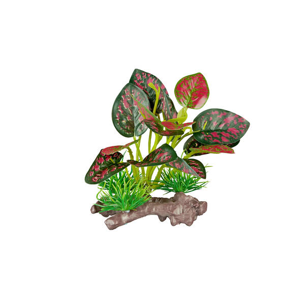 ReptiZoo Plastic Plant (Red Scindapsus Aureus) 12cm