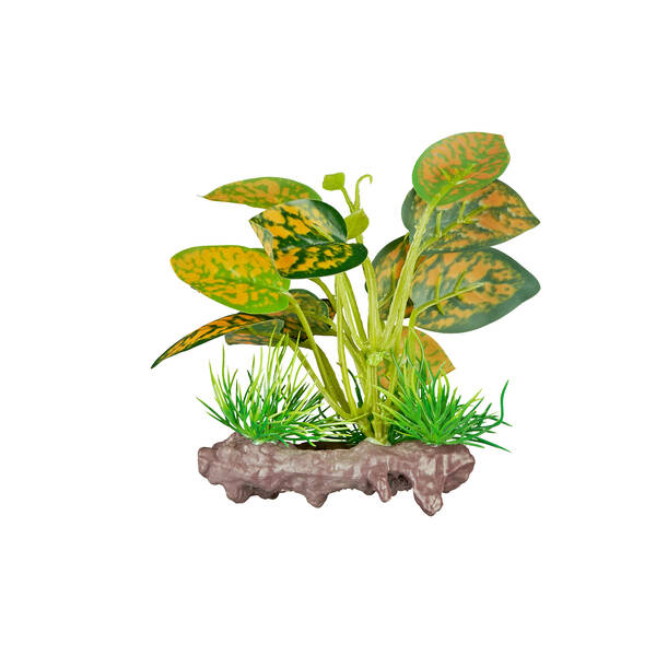 ReptiZoo Plastic Plant (Yellow Scindapsus Aureus) 12cm